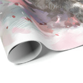 Kirschblütenkatze und Schmetterlinge (11) Geschenkpapier (Rolleneckpunkt)