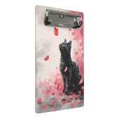 Kirschblütenkatze und Schmetterlinge (3) Mini Klemmbrett (Schrägansicht)
