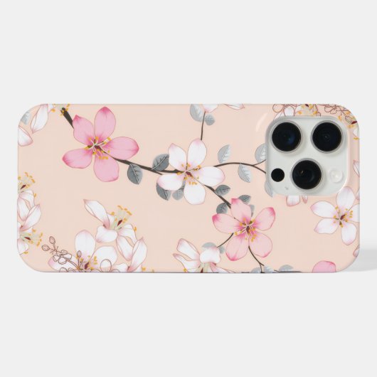 Kirschblütenkoffer iPhone Hülle (Rückseite (Horizontal))