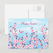 Kirschblütenlandschaft Feiertagspostkarte (Vorne/Hinten)