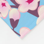 Kirschblütenlandschaft Fleecedecke (Ecke)