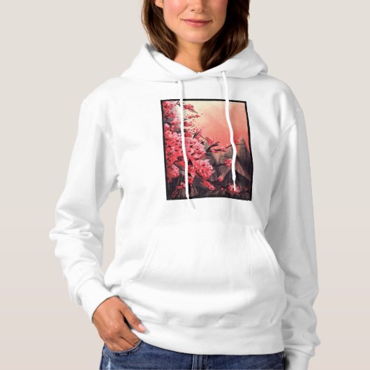 Kirschblütenlandschaft Hoodie (Vorderseite)