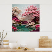 Kirschblütenlandschaft 🌸 poster (Küche)