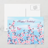 Kirschblütenlandschaft Postkarte (Vorne/Hinten)