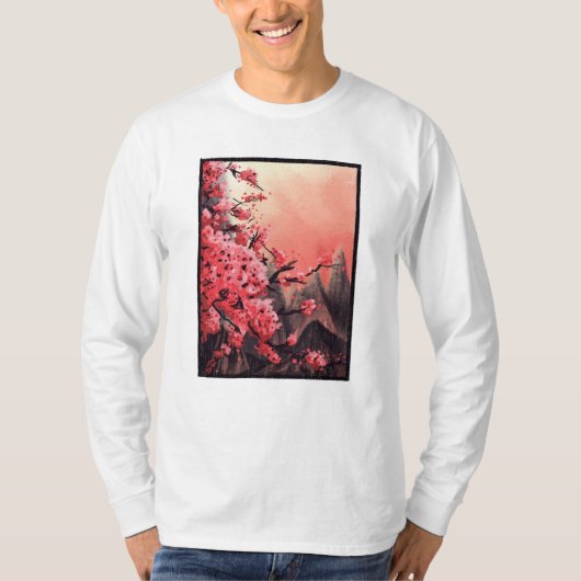 Kirschblütenlandschaft T-Shirt (Vorderseite)