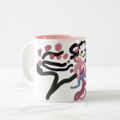 Kirschblütenliebe Zweifarbige Tasse (Vorderseite Links)