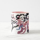 Kirschblütenliebe Zweifarbige Tasse (Mittel)