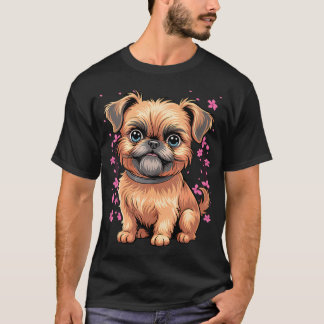 Kirschblütenmond - Hunderasse Brüssel T-Shirt