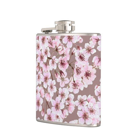 Kirschblütenmuster Flachmann (Links)