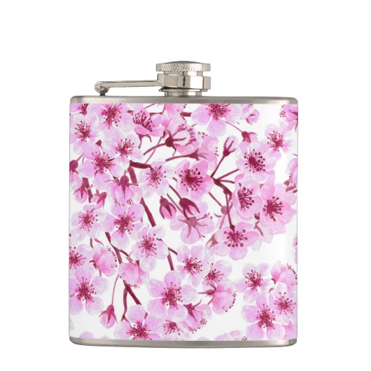 Kirschblütenmuster Flachmann (Vorderseite)