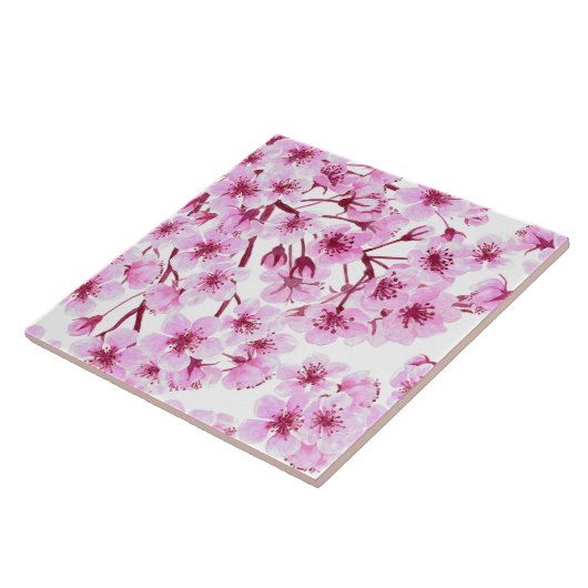 Kirschblütenmuster Fliese (Seite)