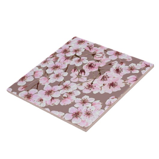 Kirschblütenmuster Fliese (Seite)