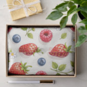 Kirschblütenmuster Frische Sommerfrüchte Seidenpapier (Geschenk)