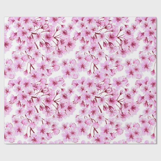 Kirschblütenmuster Geschenkpapier (Flach)