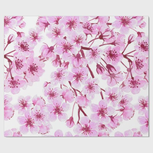 Kirschblütenmuster Geschenkpapier (Flach)