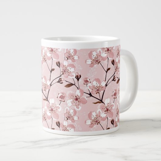 Kirschblütenmuster Jumbo-Tasse (Vorderseite Rechts)
