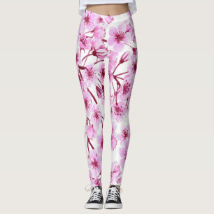 Kirschblütenmuster Leggings