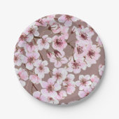 Kirschblütenmuster Pappteller (Vorderseite)