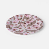 Kirschblütenmuster Pappteller (Schrägansicht)