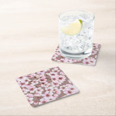 Kirschblütenmuster Rechteckiger Pappuntersetzer (Vor Ort)