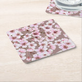 Kirschblütenmuster Rechteckiger Pappuntersetzer (angewinkelt)