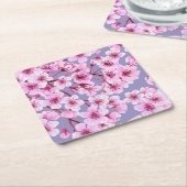Kirschblütenmuster Rechteckiger Pappuntersetzer (angewinkelt)