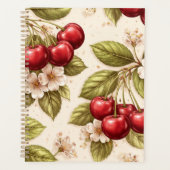 Kirschblütenmuster rote Kirschen Planer (Vorderseite)