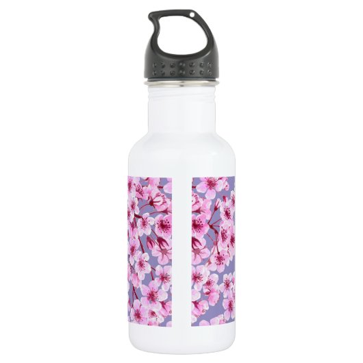 Kirschblütenmuster Trinkflasche (Rückseite)
