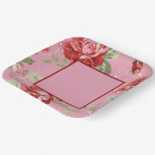 Kirschblütenpapier rote Rose Blume Teller (Gewinkelt)