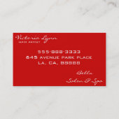 Kirschblütenrot Visitenkarte (Rückseite)