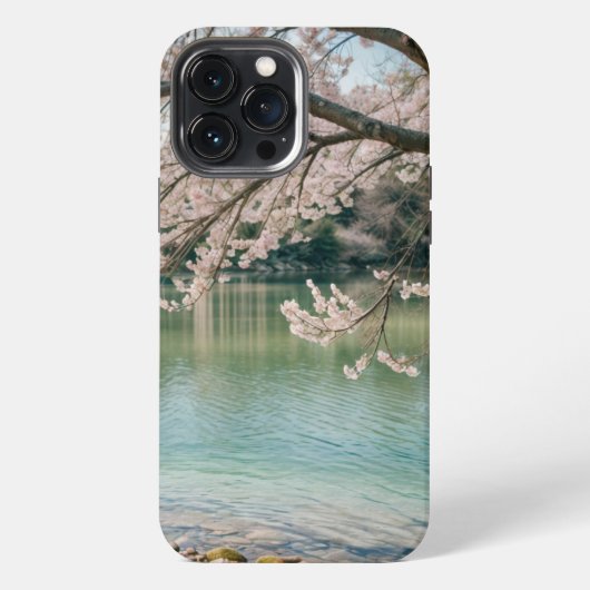Kirschblütensee iPhone Hülle (Rückseite)