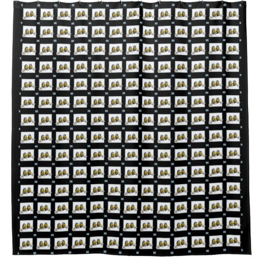 Kirschblütenviertel Duschvorhang (Vorderseite)