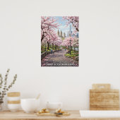 Kirschblütenweg Central Park Poster (Küche)
