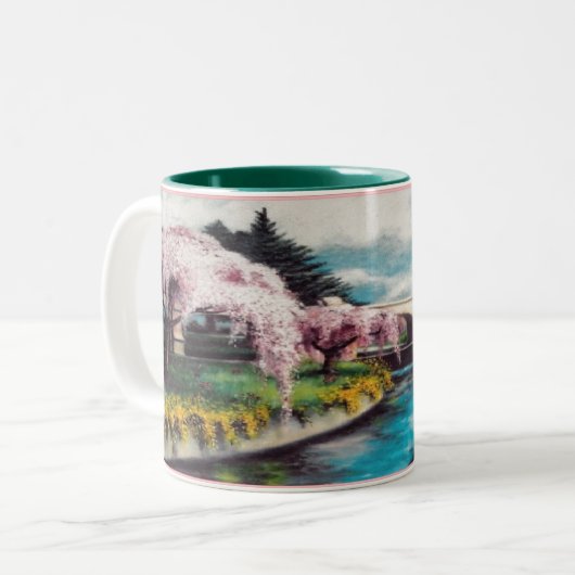 Kirschblütenweg, nj. zweifarbige tasse (Vorderseite Links)