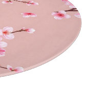 Kirschblütenzweig-Muster in Rosa Schneidebrett (Ecke)