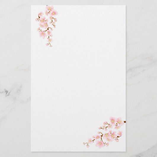 Kirschblütenzweig Stationery Briefpapier (Vorderseite)
