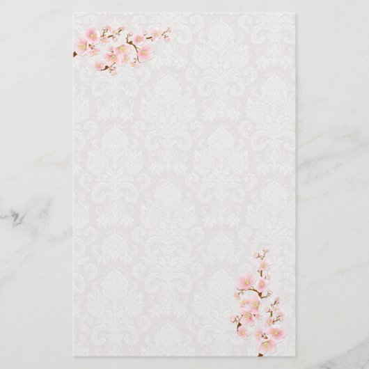 Kirschblütenzweig Stationery Briefpapier (Vorderseite)
