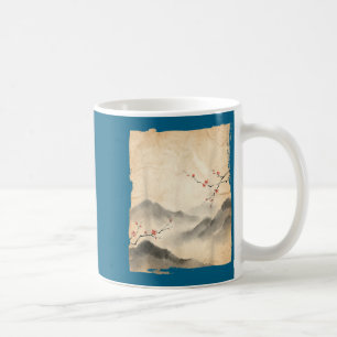 Kirschblütenzweige Japanische Tuschmalerei Kunst  Kaffeetasse