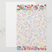 Kirschbriefpapier Lotsa Kuchen-n Briefpapier (Vorne/Hinten)