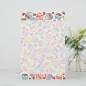 Kirschbriefpapier Lotsa Kuchen-n Briefpapier (Stehend Vorderseite)