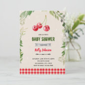 Kirschdusche Geburtstagseinladung Einladung (Stehend Vorderseite)