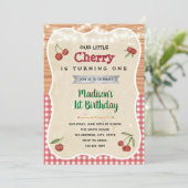 Kirschdusche Geburtstagsfeier Einladung (Stehend Vorderseite)