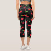 Kirsche 2 capri leggings (Rückseite)