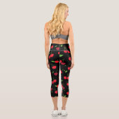 Kirsche 2 capri leggings (Rückseite)