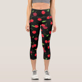 Kirsche 2 capri leggings (Vorderseite)