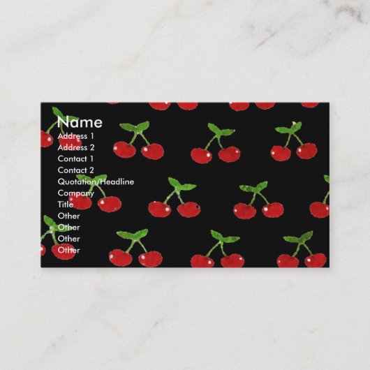 Kirsche 2 visitenkarte (Vorderseite)