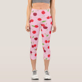 Kirsche 3 capri leggings (Vorderseite)