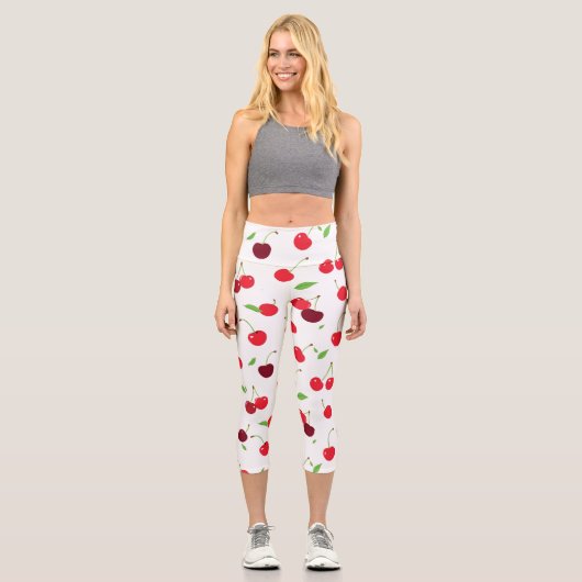 Kirsche 4 capri leggings (Vorderseite)