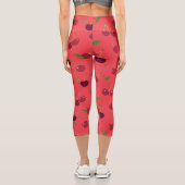 Kirsche 5 capri leggings (Rückseite)