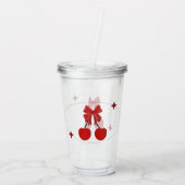 Kirsche Acryltrinkbecher (Rückseite)